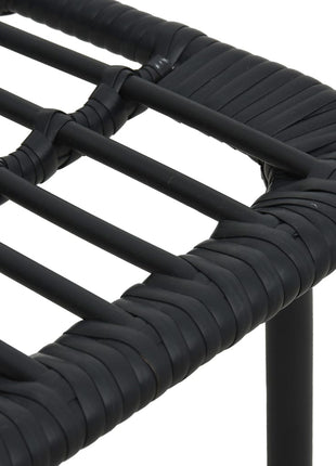 Tuinstoelen 2 st poly rattan zwart