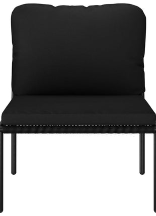 3-Delige Loungeset Met Kussens Pvc Zwart