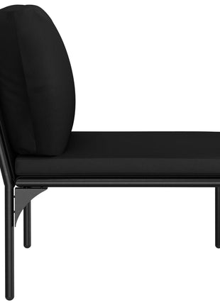 3-Delige Loungeset Met Kussens Pvc Zwart