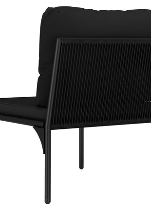 3-Delige Loungeset Met Kussens Pvc Zwart