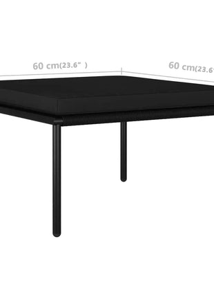 3-Delige Loungeset Met Kussens Pvc Zwart