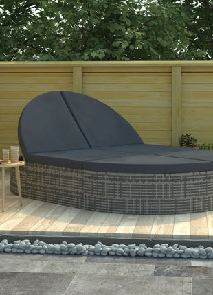 Loungebed Met Kussen Poly Rattan