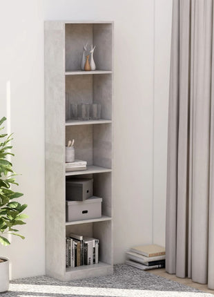 Boekenkast Met 5 Schappen Bewerkt Hout