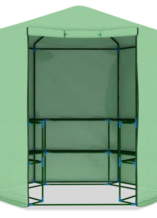 Tuinkas Met Schappen 227X223 Cm Staal