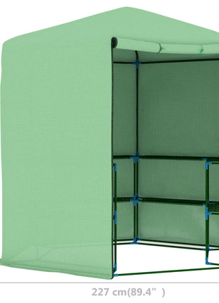 Tuinkas Met Schappen 227X223 Cm Staal