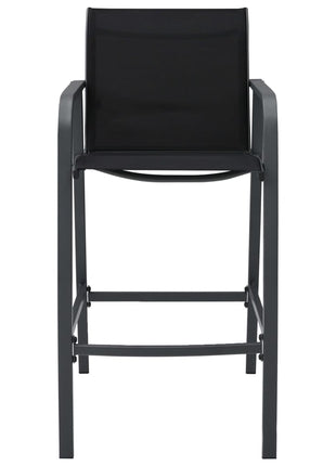 Tuinbarstoelen 4 st textileen zwart
