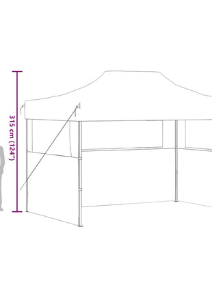 Partytent Met 3 Zijwanden Inklapbaar 3X4 M Staal