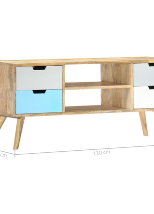 Tv-Meubel 110X35X48 Cm Massief Mangohout