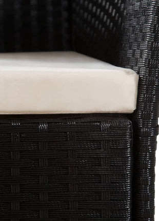 5-Delige Tuinset Poly Rattan Zwart En Bruin