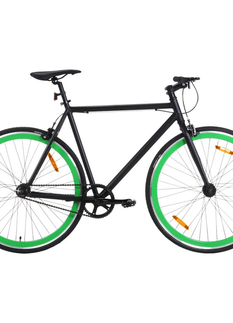 Fiets met vaste versnelling 700 c 51 cm zwart en groen