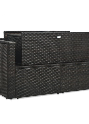 Loungeset Met Kussens Poly Rattan