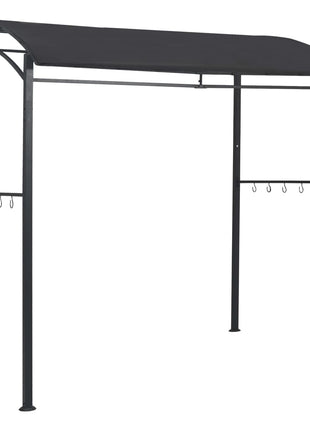 Barbecue paviljoen 215x150x220 cm staal antraciet