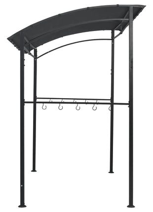 Barbecue paviljoen 215x150x220 cm staal antraciet
