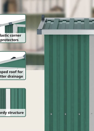 Tuinschuur 116X45X175 Cm Gegalvaniseerd Staal