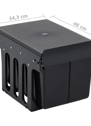 Inbouwprullenbak uittrekbaar soft-close 36 L