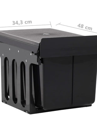 Inbouwprullenbak uittrekbaar soft-close 48 L