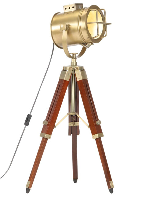 Vloerlamp driepoot 69 cm massief mangohout