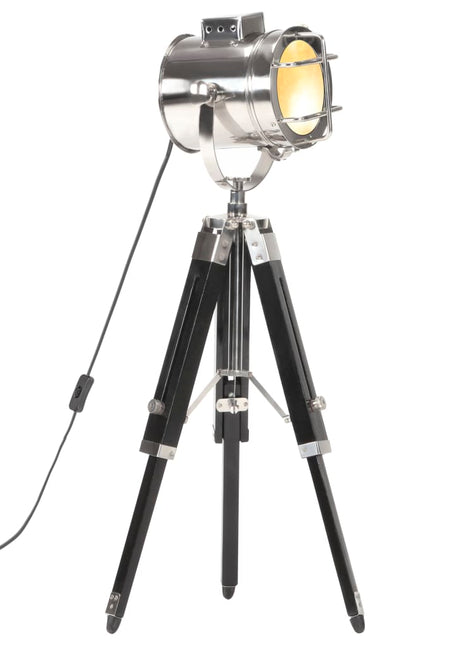 Vloerlamp driepoot 69 cm massief mangohout zwart