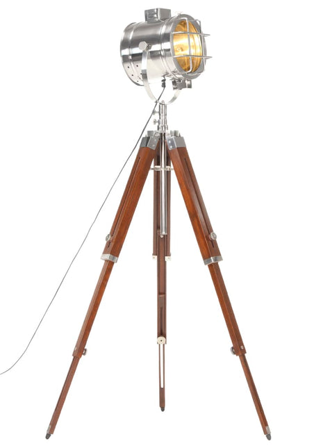Vloerlamp driepoot 165 cm massief mangohout