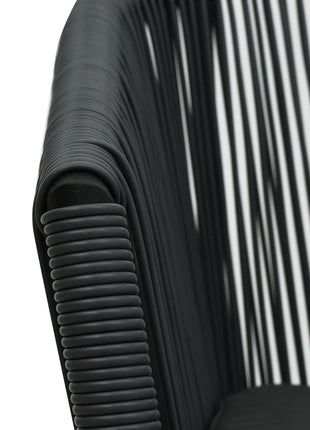 Tuinstoelen 2 st PE-rattan zwart