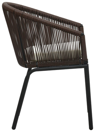 Tuinstoelen 2 st PE-rattan bruin