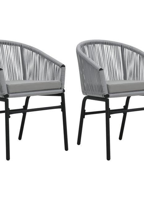 Tuinstoelen 2 st PE-rattan antracietkleurig