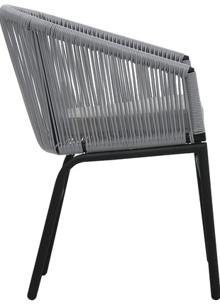 Tuinstoelen 2 st PE-rattan antracietkleurig