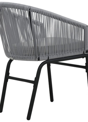 Tuinstoelen 2 st PE-rattan antracietkleurig
