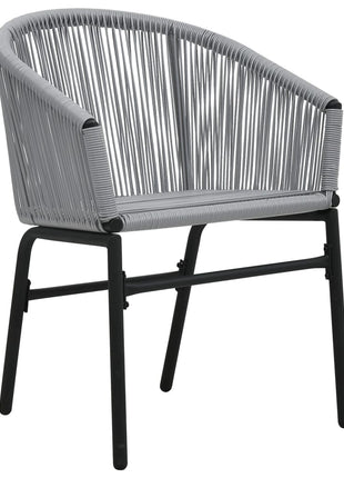 Tuinstoelen 2 st PE-rattan antracietkleurig