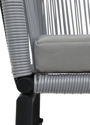 Tuinstoelen 2 st PE-rattan antracietkleurig