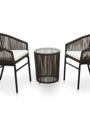 Bistroset Met Kussens Pe-Rattan