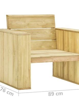 Tuinstoel 89x76x76 cm geïmpregneerd grenenhout