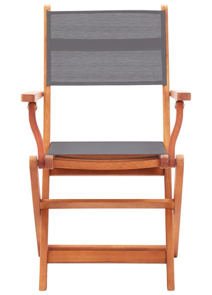 Tuinstoelen inklapbaar 2 st eucalyptushout en textileen grijs
