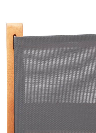 Tuinstoelen inklapbaar 2 st eucalyptushout en textileen grijs