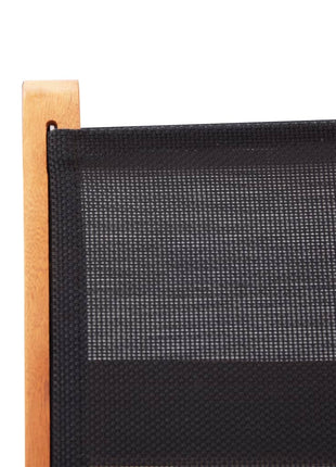 Tuinstoelen inklapbaar 2 st eucalyptushout en textileen zwart