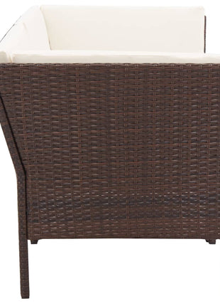 Loungeset Met Kussens Poly Rattan