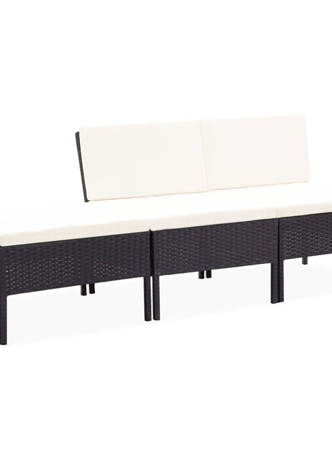 Loungeset Met Kussens Poly Rattan