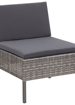 Loungeset Met Kussens Poly Rattan