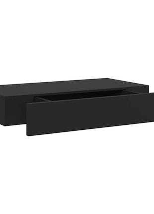 Wandschap Met Lade Zwevend Zwart