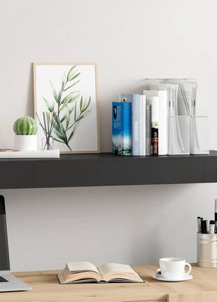 Wandschap Met Lade Zwevend Zwart