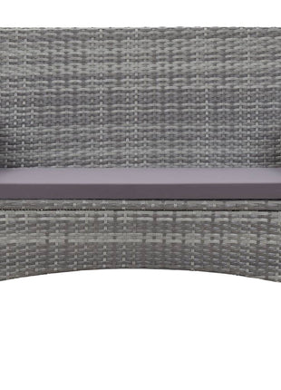 Loungeset Met Kussens Poly Rattan
