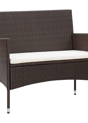 Loungeset Met Kussens Poly Rattan