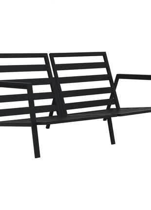 5-Delige Loungeset Met Kussens Aluminium Donkergrijs