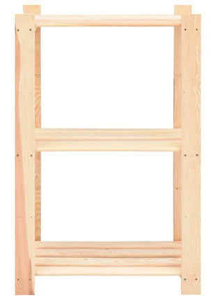 Opbergrekken 3-laags 3 st 60x38x90 cm massief grenenhout 150 kg
