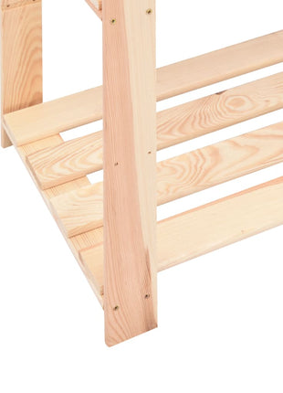 Opbergrekken 3-laags 3 st 60x38x90 cm massief grenenhout 150 kg