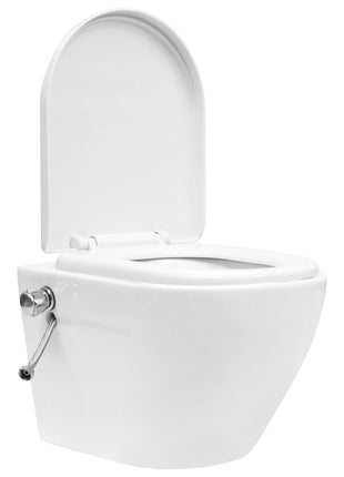 Hangend Toilet Randloos Met Bidetfunctie Keramiek