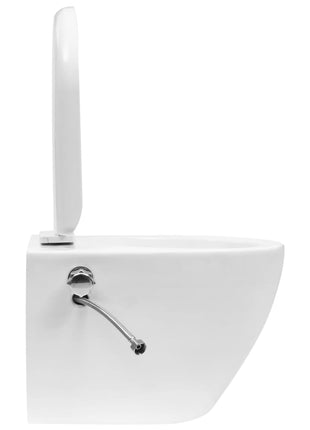 Hangend Toilet Randloos Met Bidetfunctie Keramiek