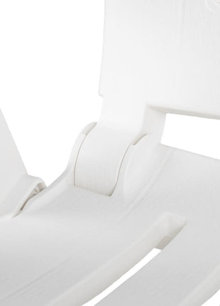 Tuinstoelen 2 st verstelbaar kunststof wit