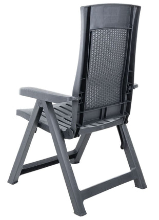 Tuinstoelen 2 st verstelbaar kunststof antracietkleurig