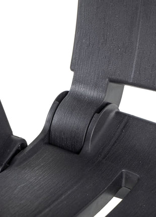 Tuinstoelen 2 st verstelbaar kunststof antracietkleurig